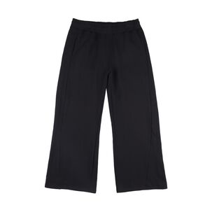 Pantalón De Buzo Deportivo Liso Tiro Medio Wide Leg Mujer Wetland