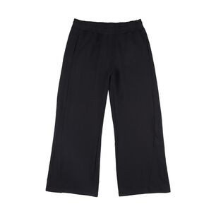 Pantal&oacute;n De Buzo Deportivo Liso Tiro Medio Wide Leg Mujer Wetland