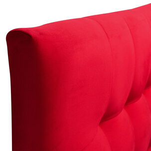 Respaldo Alicante Con Patas Felpa King Rojo