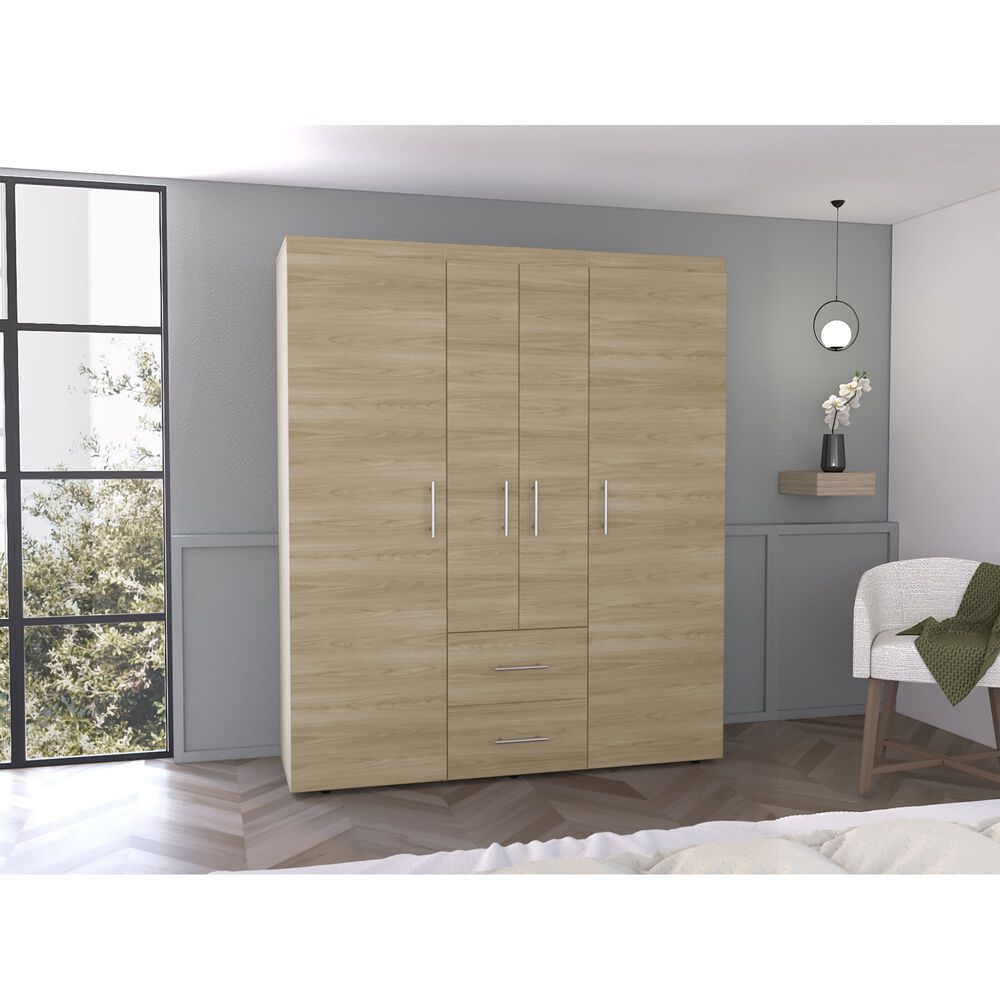 Closet 4 Puertas 2 Cajones Fm-020c - Café Claro image number 4.0