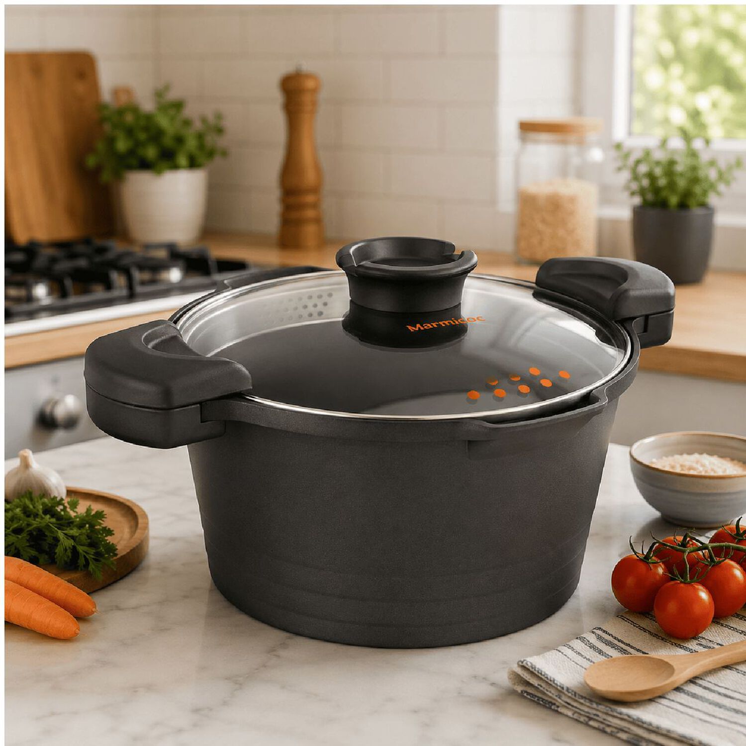 Olla Multicooker Therma Marmicoc 24 Cm 6l Negra image number 0.0