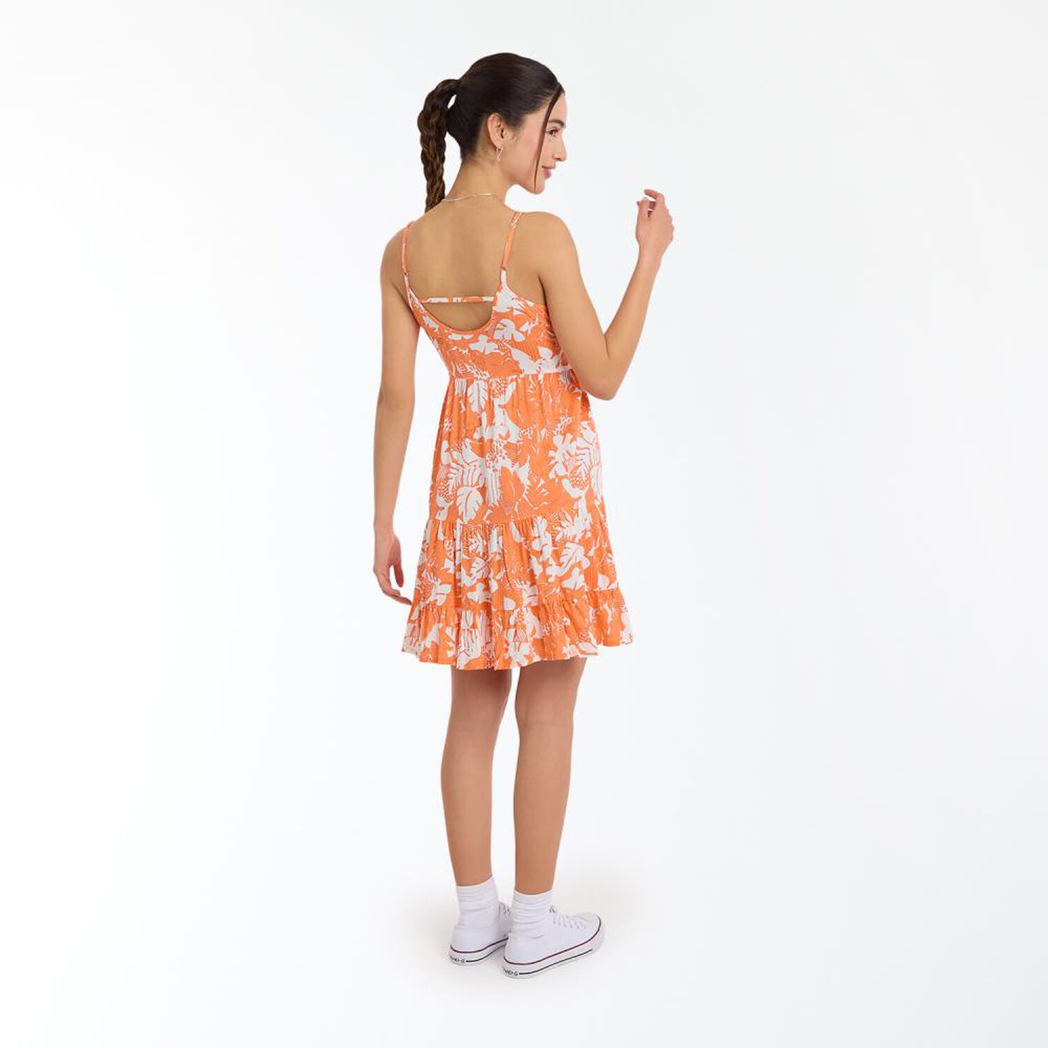 Vestido Corto Estampado Sin Mangas Cuello Redondo Mujer Freedom image number 3.0