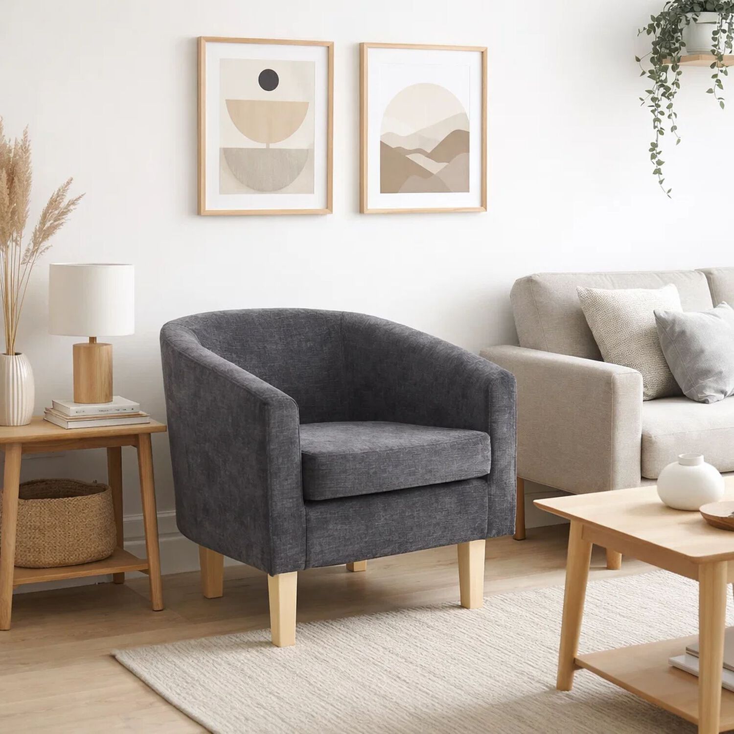 Sill&oacute;n Compacto Woodline - Gris image number 2.0