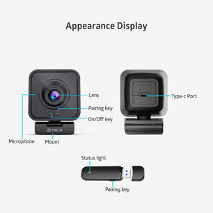 Webcam Inal&aacute;mbrica Hd 1080p Con Micr&oacute;fono Y Cancelaci&oacute;n De Ruido