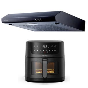 Kit Freidora De Aire Digital 6l + Campana Extractora Gr&ouml;ner Black 60 Cm