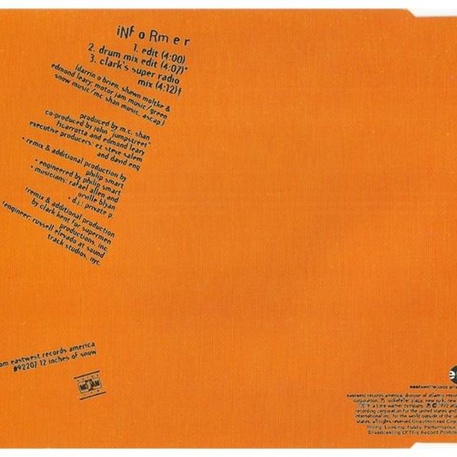 Snow - Informer | Cd Single Usado image number 1.0