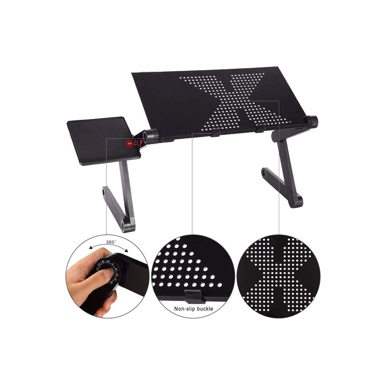 Mesa Notebook Ajustable Ventilador Y Soporte Mouse - Ps image number 1.0