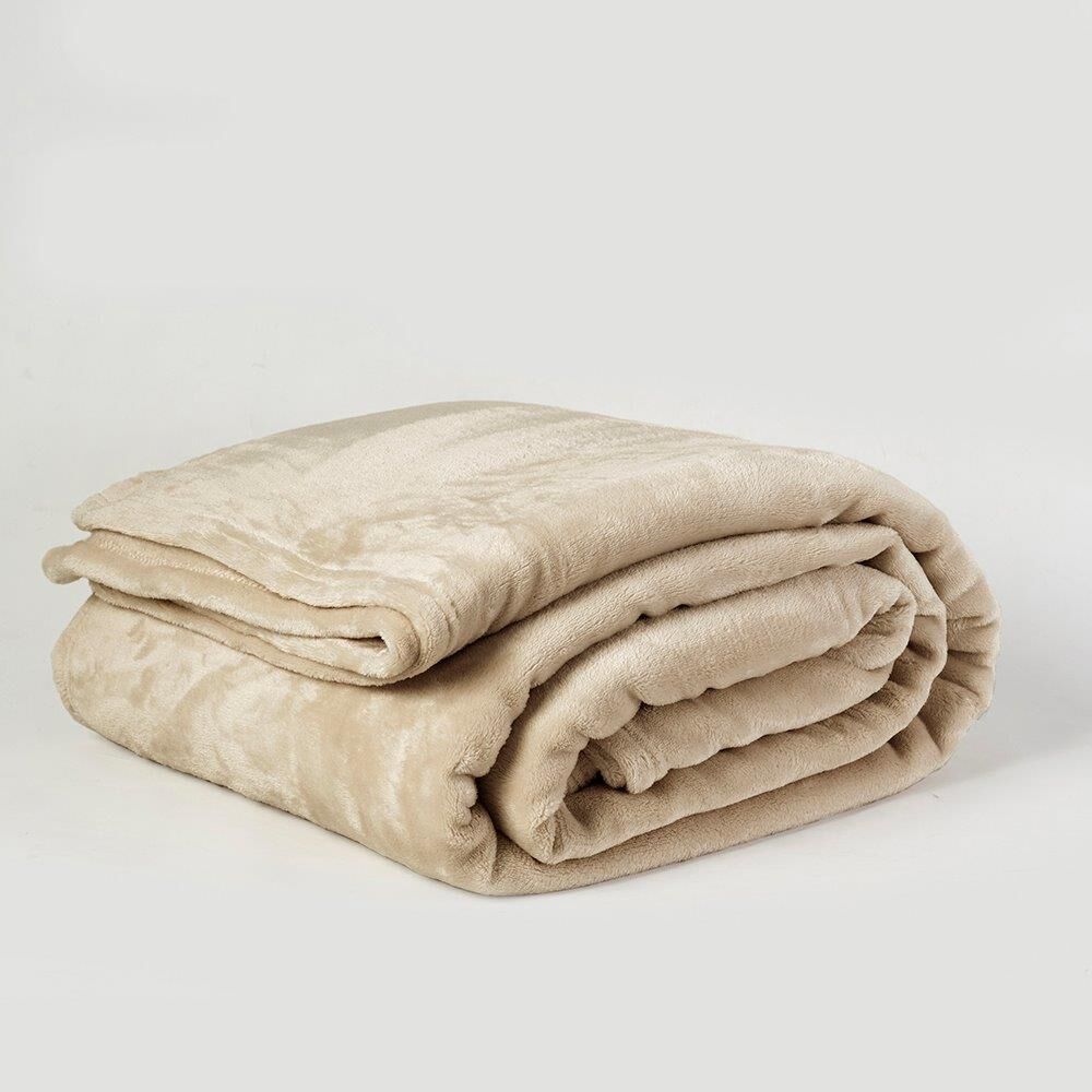 Frazada Flannel Linea Hotel 1.5 Plazas Beige image number 0.0