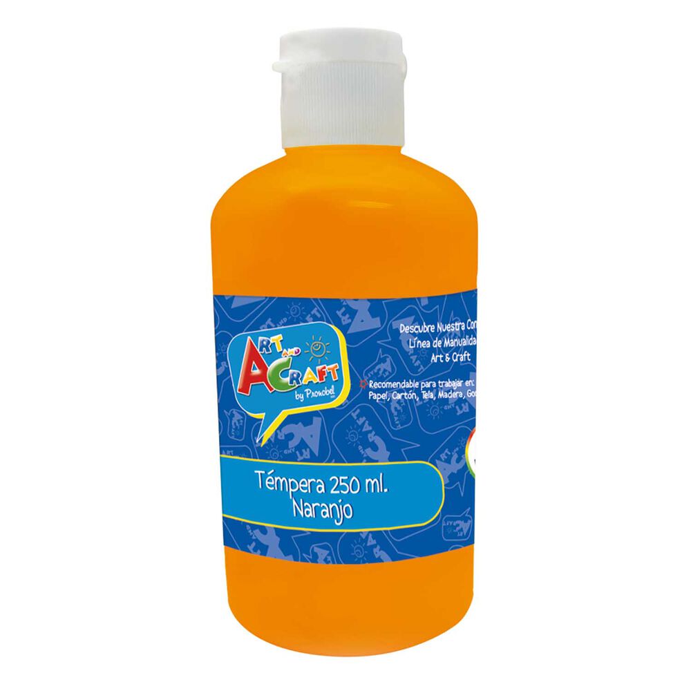 Tempera 250 Ml Naranjo Art & Craft image number 0.0