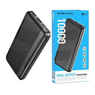 Power Bank Portatil 10000 Mah Negro Borofone 2 Usb Tipo C Micro Usb