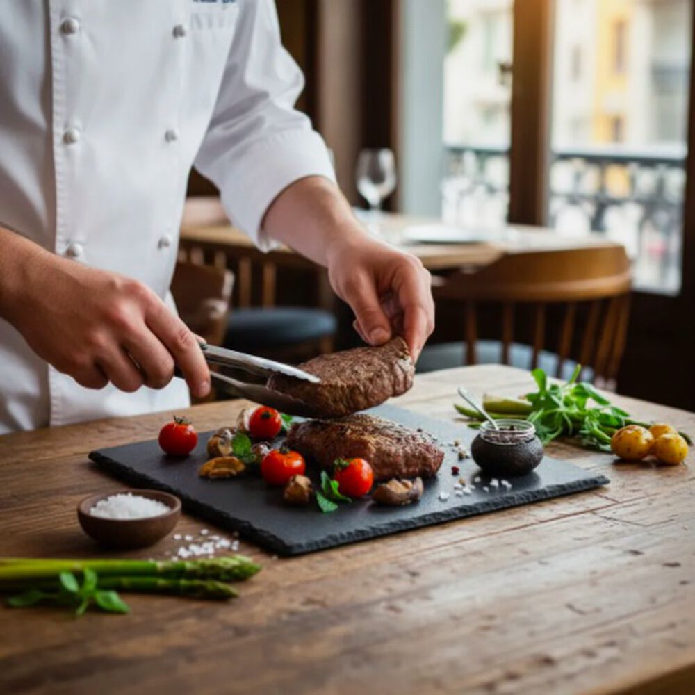 Plato Cuadrada Natural Plancha Piedra image number 2.0