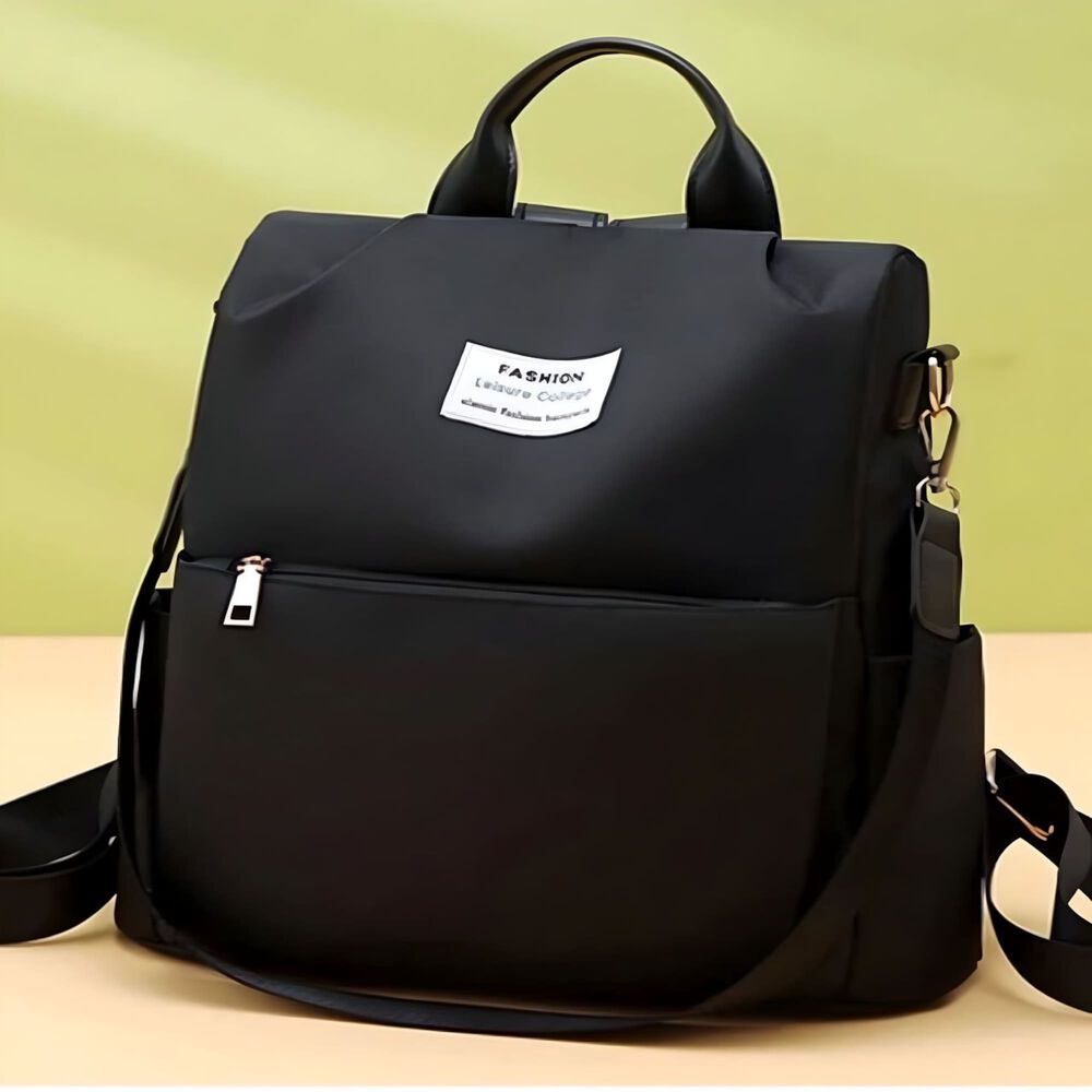 Mochila Urbana Antirrobo Para Mujer Negro image number 1.0