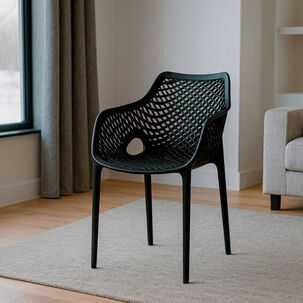 Silla Terraza Plástica Qatar Negra