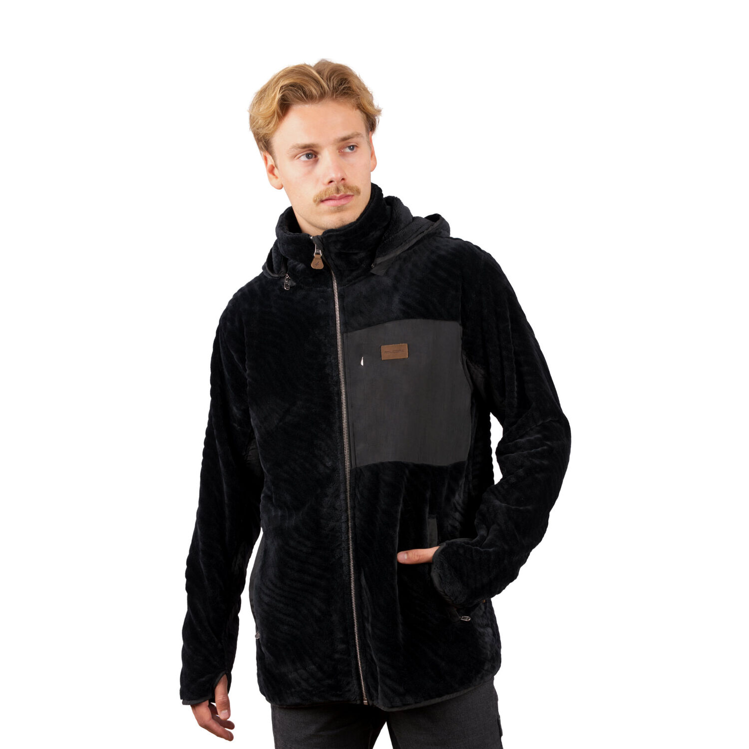 Chaqueta Shaggy Waves Negro Hombre Falcone image number 0.0
