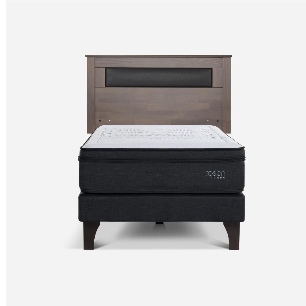 Cama Europea Rosen Tempo / 1.5 Plazas / Base Normal + Respaldo image number 0.0