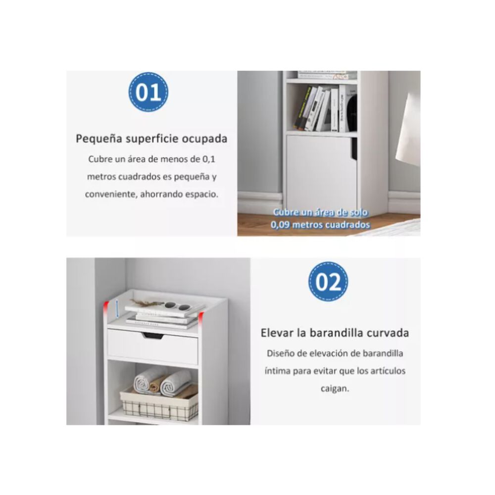 Estantería Abierta Multifunción Almacenamiento Librero Mader image number 3.0