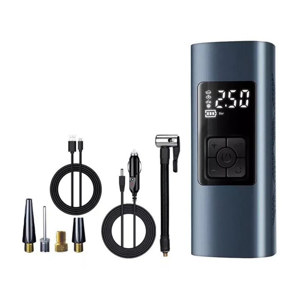 Compresor Mini Portatil 12v Powerbank Linterna image number 2.0