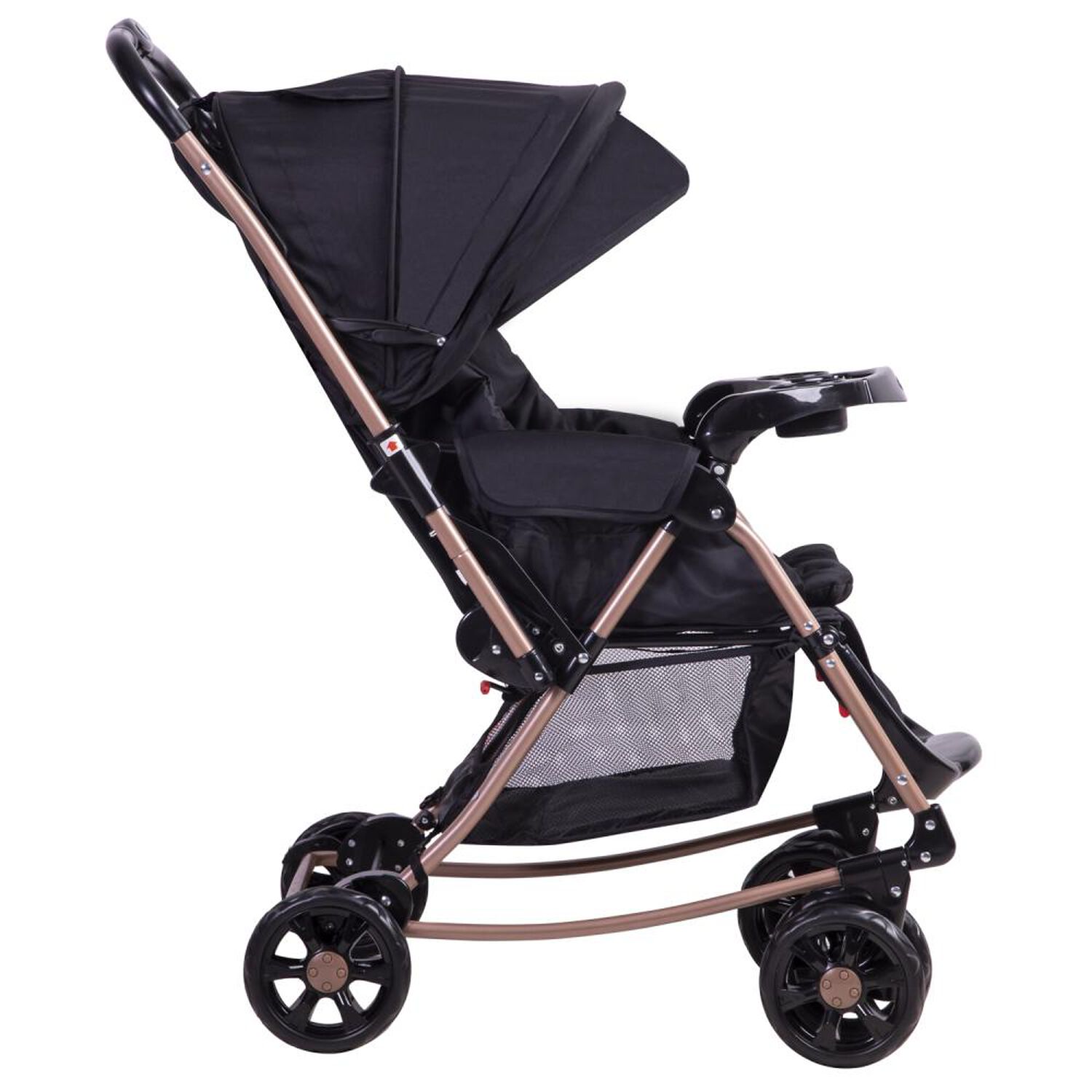 Coche Cuna Paseo Bebesit Balancin Sx Negro Dorado image number 6.0