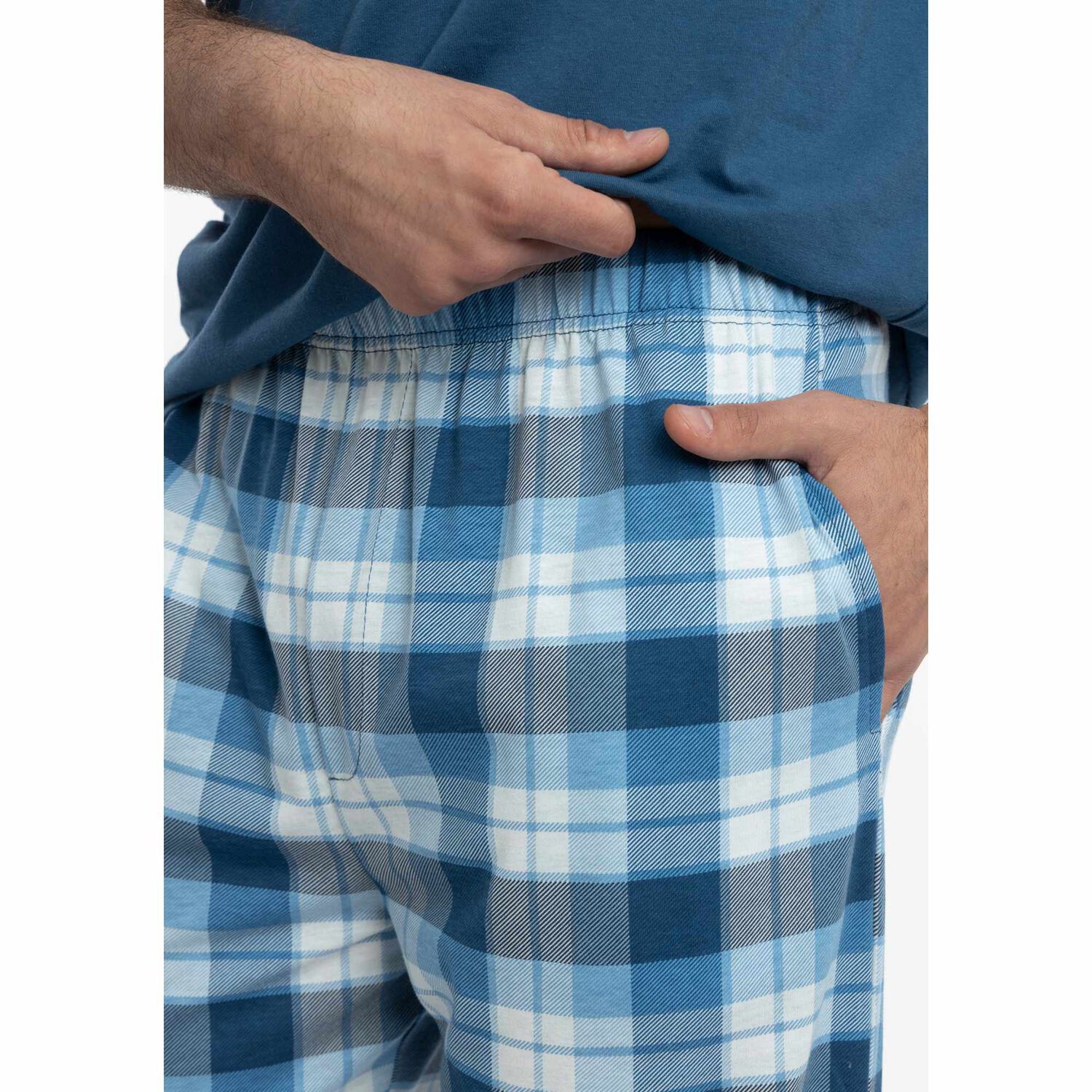 Pijama Hombre Verano 2 Piezas Algod&oacute;n Kayser 770831-azu image number 3.0
