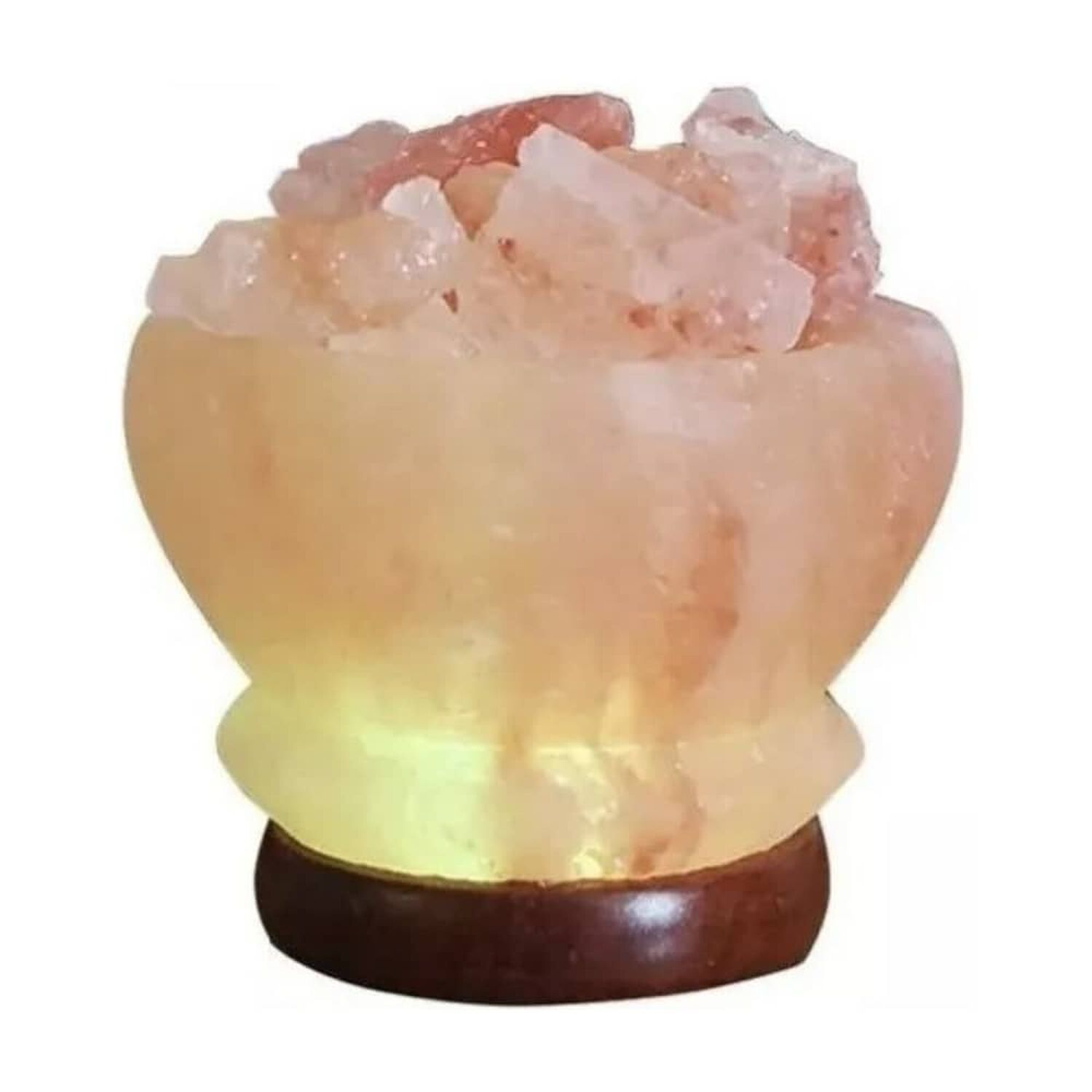 L&aacute;mpara Taz&oacute;n Sal Himalaya Luz Led Colores Decorativa 34380 Color De La Estructura Madera image number 2.0