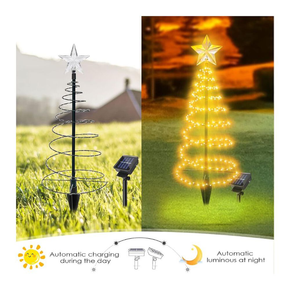Arbol De Navidad Con Panel Solar Para Jard&iacute;n image number 2.0