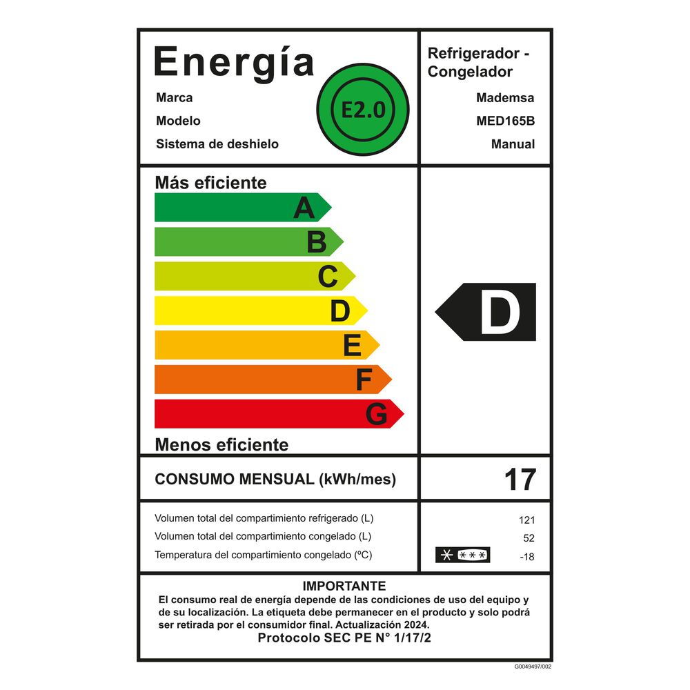 Refrigerador 173l Fr&iacute;o Directo Bottom Freezer Med165b image number 9.0