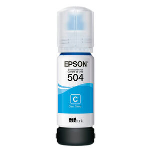 Tinta Botella Epson T504 70ml Ecotank Cyan C13t03n22a