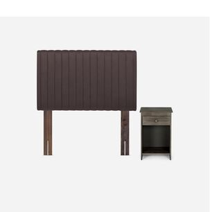 Set De Maderas Rosen Lucio Chocolate / 1.5 Plazas