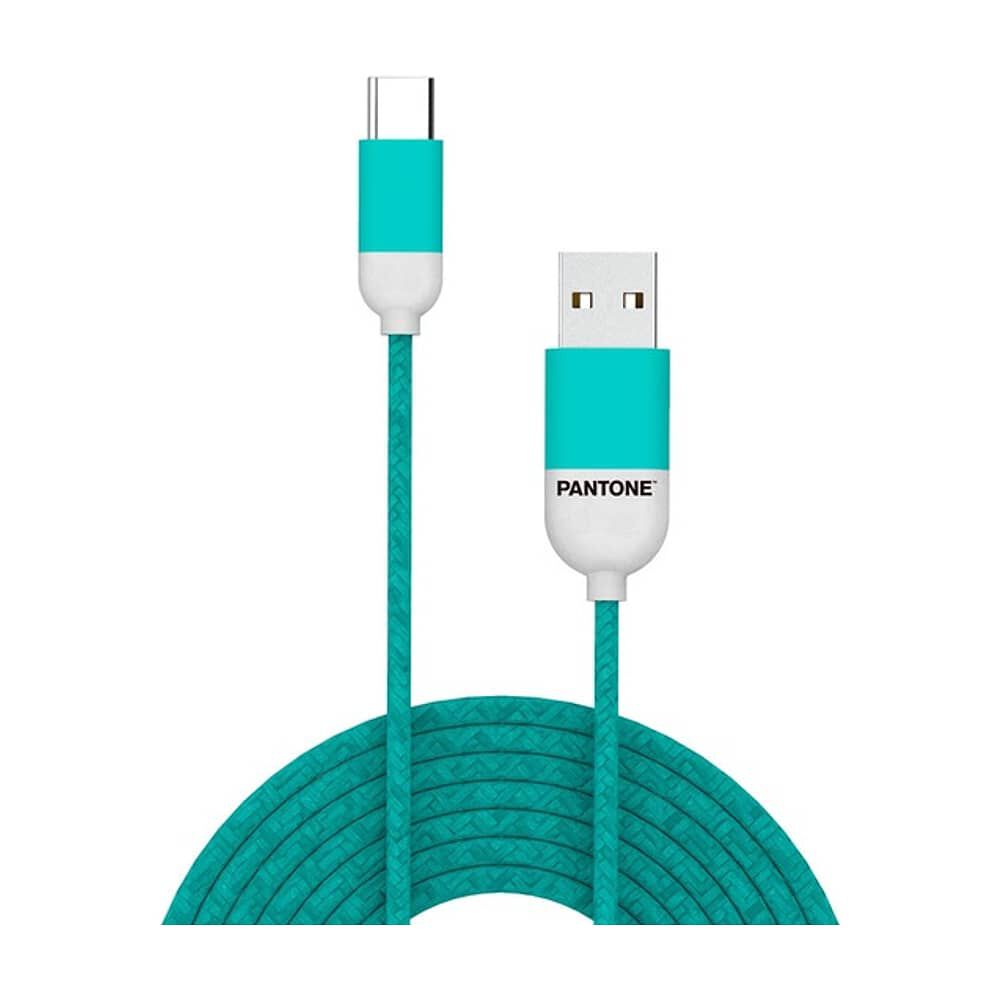 Cable De Datos Type-c Reforzado 1m Pantone Androidauto Green image number 1.0