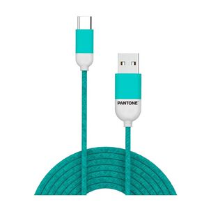 Cable De Datos Type-c Reforzado 1m Pantone Androidauto Green