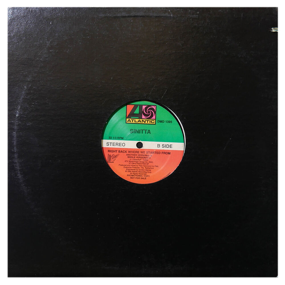 Sinitta - Right Back Where We Started From | 12" Maxi Single Usado image number 1.0