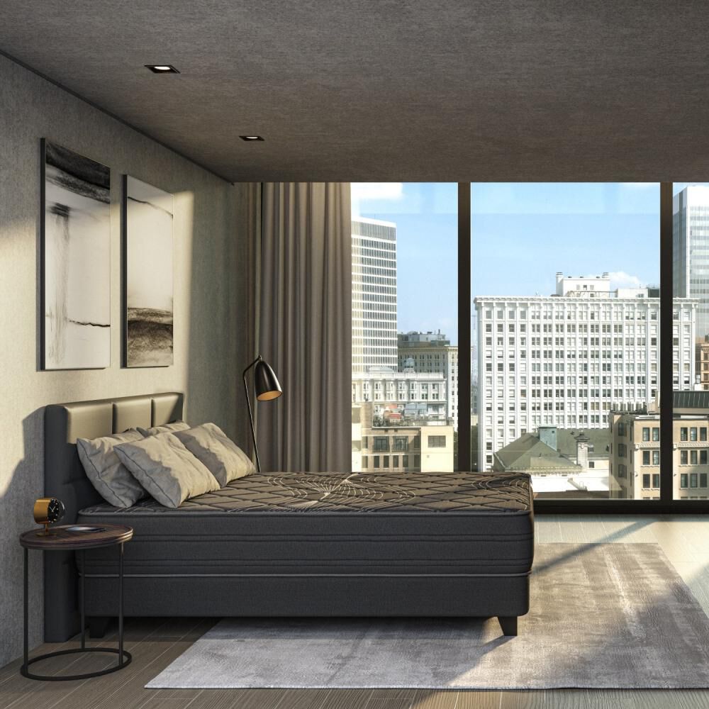 Cama Europea Flex Black / King / Base Dividida + Set De Maderas image number 4.0