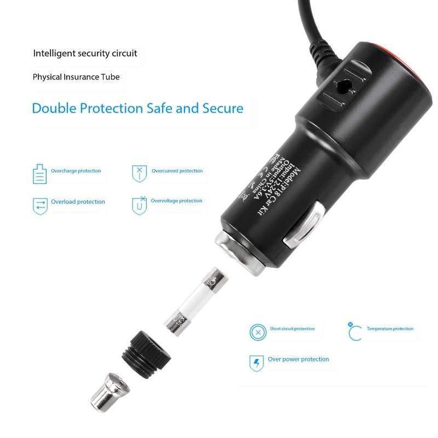 Cargador De Celular Auto 4 En 1 2.1 Aamperes 1 Usb Y 3 Cables Carga Rapida Smarprhone Android Samgung Tipo C Y Iphone Lightining Usb Libre image number 2.0
