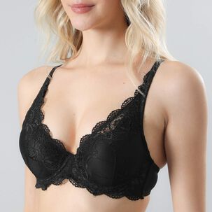 Sosten Copas Encaje Doble Push Up Flores Mujer 13121-1