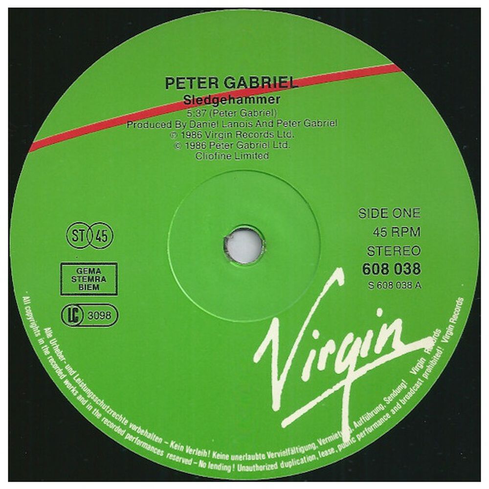 Peter Gabriel - Sledgehammer | 12" Maxi Single Usado image number 2.0