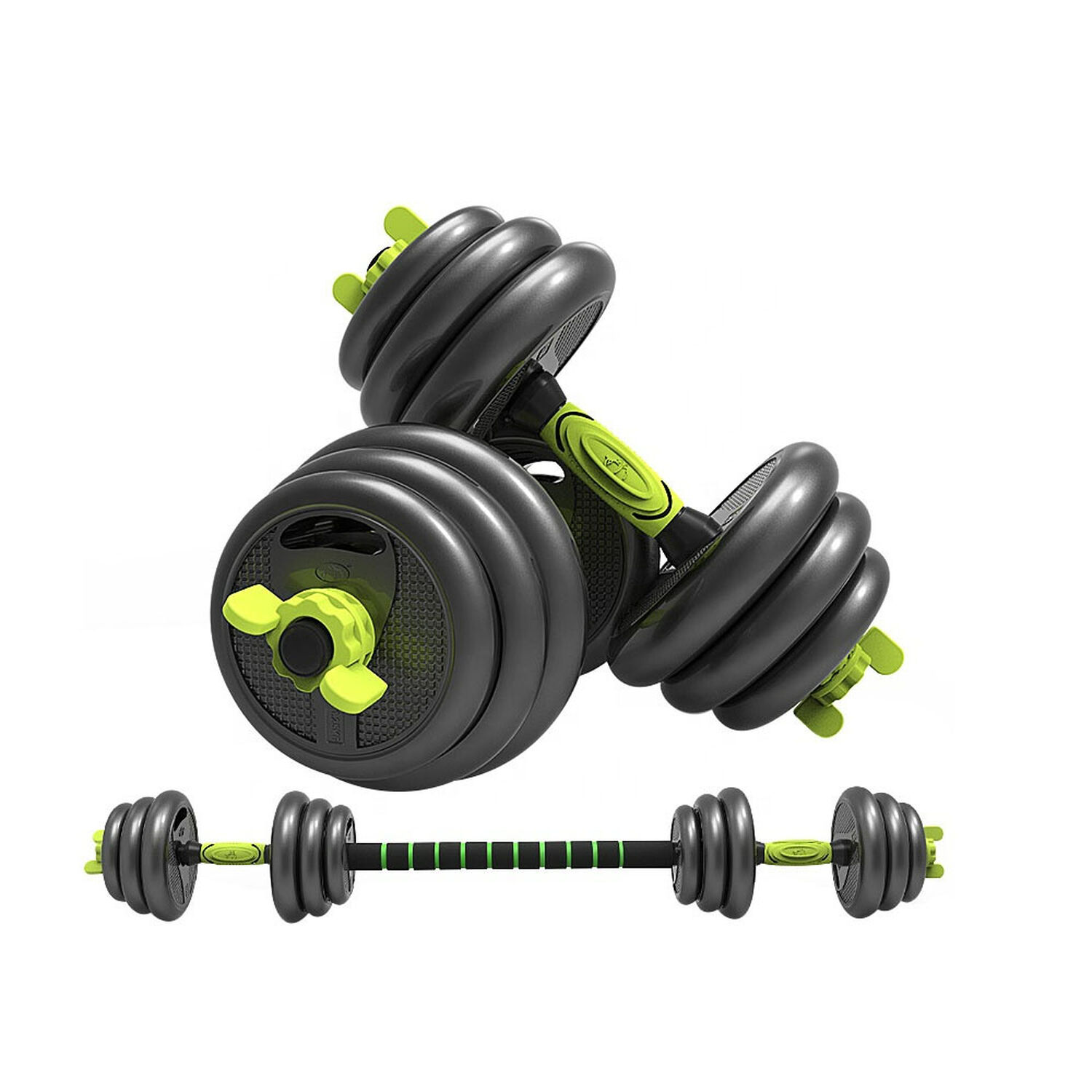 Set De Mancuernas 30 Kg Con Union Light Green image number 0.0