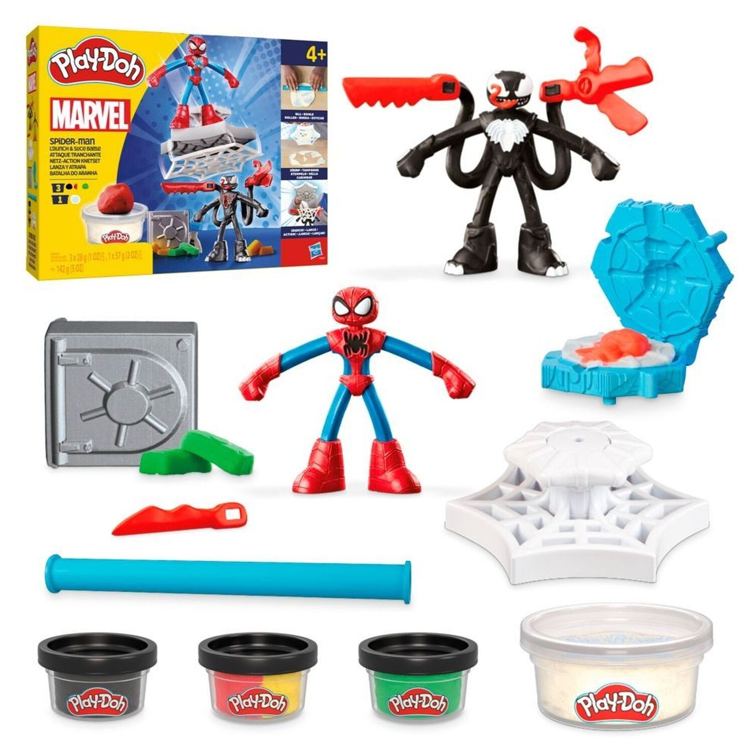 Set De Masas Play-doh Spider-man Lanza Y Atrapa image number 5.0