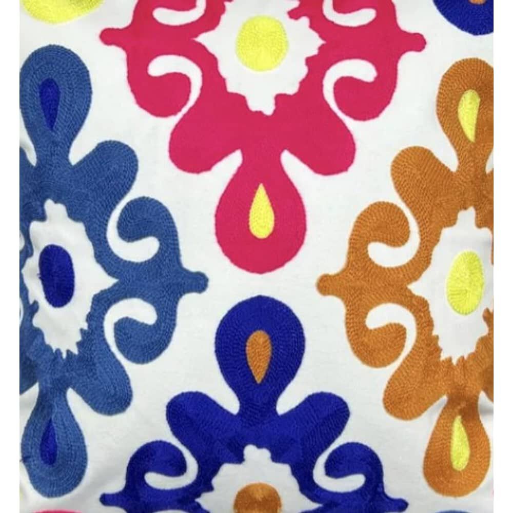 Funda Bordada Para Cojin 45x45cm Cierre Oculto Algodon image number 2.0