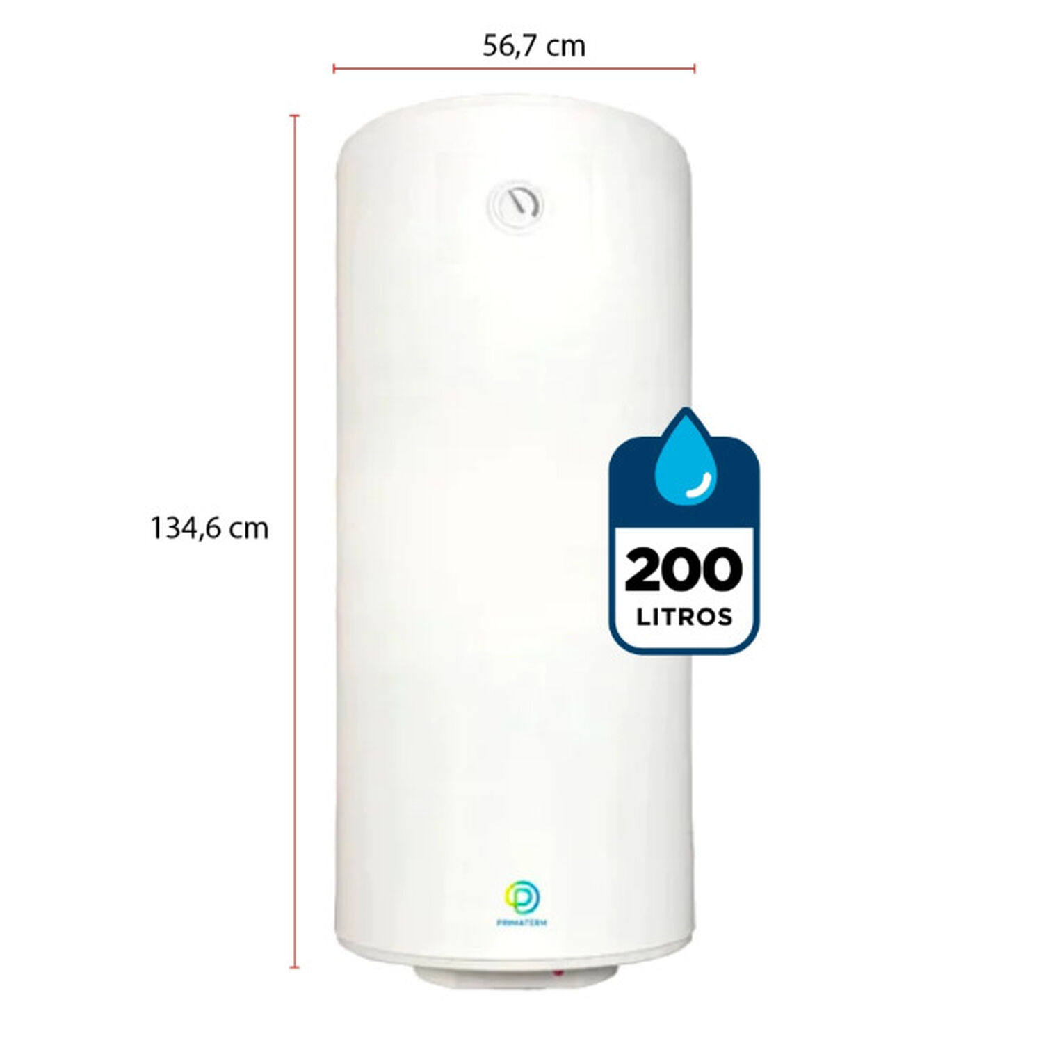 Termo El&eacute;ctrico 200 Litros 2000w 70c Primaterm image number 2.0