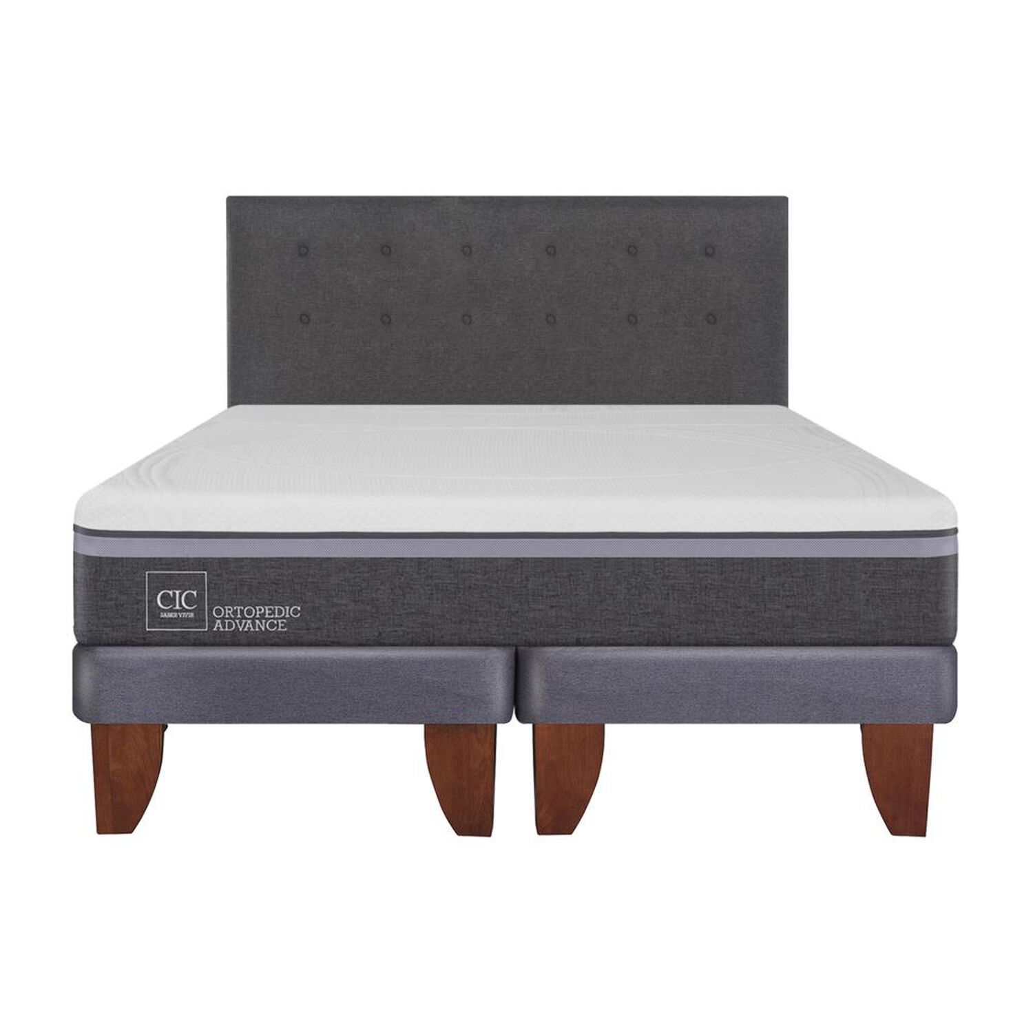 Cama Europea Cic Ortopedic Advance / 2 Plazas / Base Dividida  + Respaldo image number 0.0