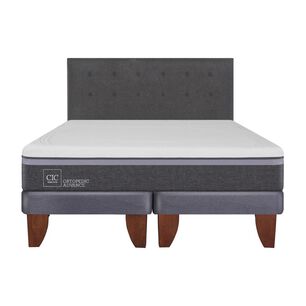 Cama Europea Cic Ortopedic Advance / 2 Plazas / Base Dividida  + Respaldo