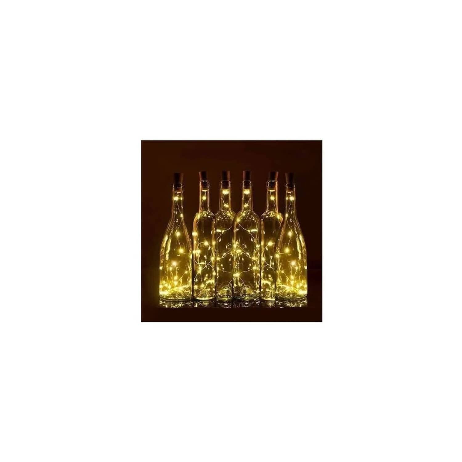 Pack X10 Luces Corcho Alambre Hada Boda Calidos image number 4.0
