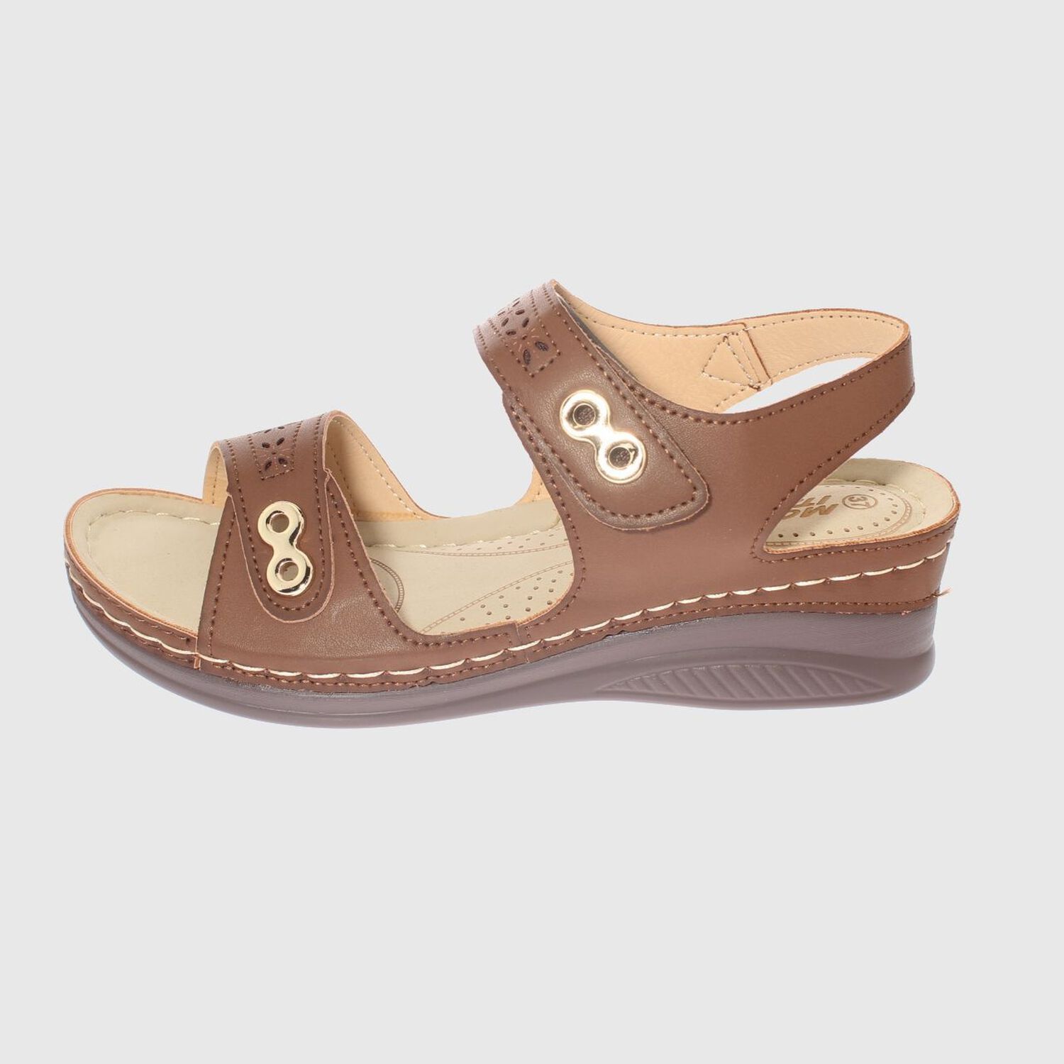 Sandalia Confort Caf&eacute; Modelo Italiano Art. 5ask76613brown image number 1.0