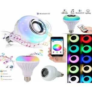 Ampolleta Led Rgb Parlante Bluetooth 12w