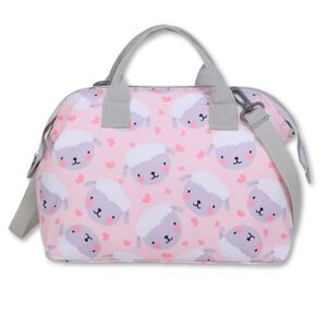 Bolso Maternal Panales Oxford 31cm Panalera Portatil Multifuncional Estampada Pink Sheep
