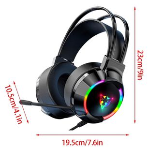Audifonos Con Microfono Gamer Auriculares Diadema Usb Rgb