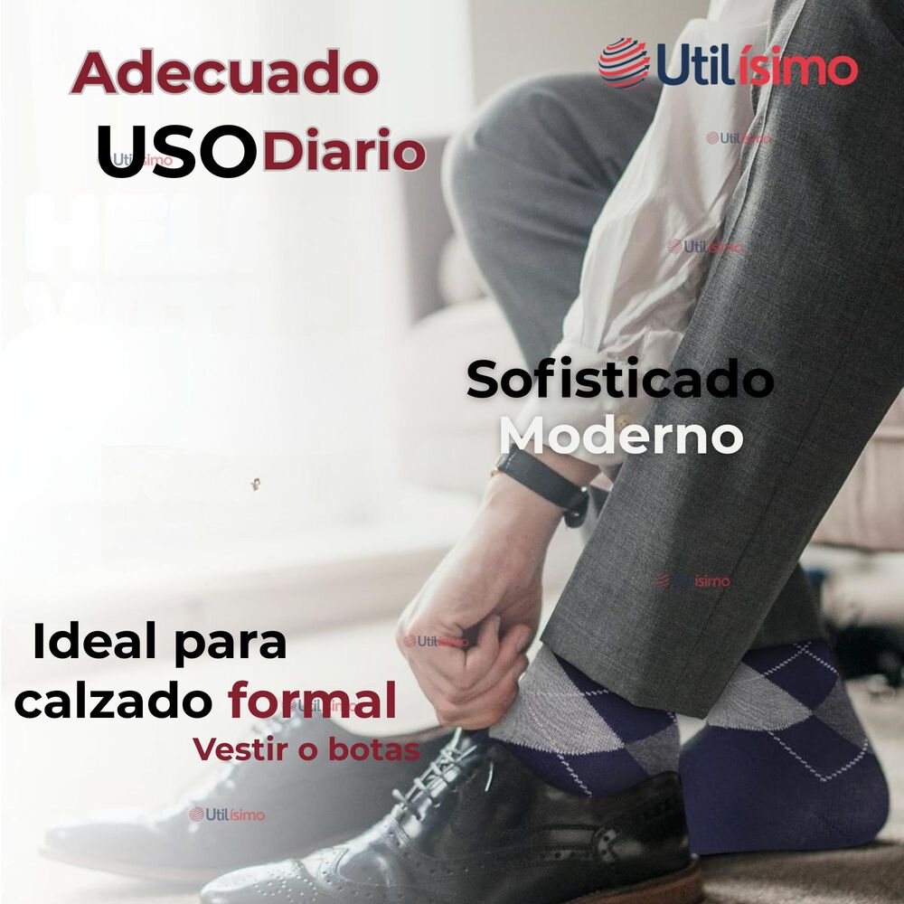 Pack 6 Pares Calcetines De Vestir Hombre Rombos Surtidos image number 4.0