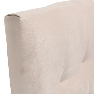 Respaldo Alicante Con Patas Felpa 1 Plaza Beige