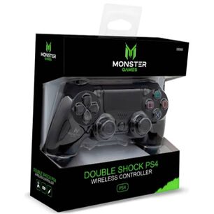 Control Joystick Inal&aacute;mbrico Monster Games Double Shock Compatible Con Ps4 Negro