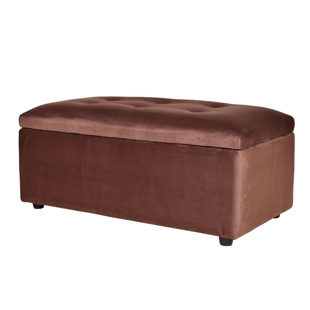 Banqueta Baul Felpa Chocolate 95x50x45 image number 2.0